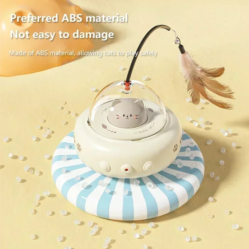 Brinquedo Interativo Inteligente para Gatos – Movimento Automático, Penas Substituíveis e Som