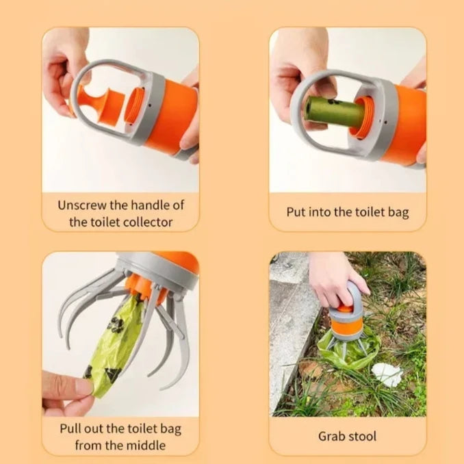 Pá Portátil para Recolha de Dejetos de Cão - Ideal para Passeios ao Ar Livre