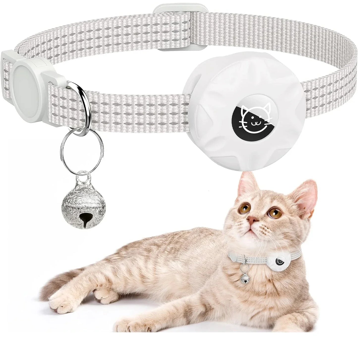 Colar para Gatos com Suporte para AirTag - Mantenha Seu Gato Seguro e Localizado com o