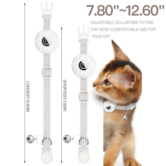 Colar para Gatos com Suporte para AirTag - Mantenha Seu Gato Seguro e Localizado com o