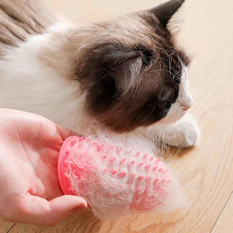 Escova de Massagem e Remoção de Pelos para Gatos - Escova de Parede