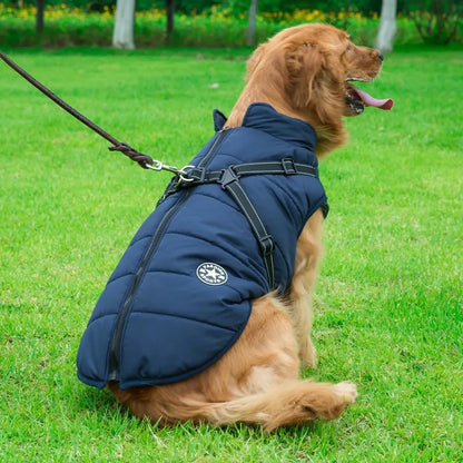 Jaqueta de Inverno Impermeável para Cães com Peitoral - Ideal para Bulldog Francês, Chihuahua