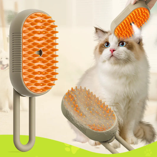 3-in-1 Electric Pet Grooming Brush, Hair Removal and Massage Tool for Dogs and Cats