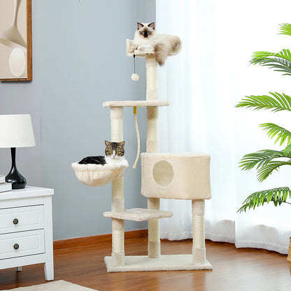 Árvore para Gatos com Arranhadores e Casinha — O Espaço Perfeito para Brincar e Relaxar!