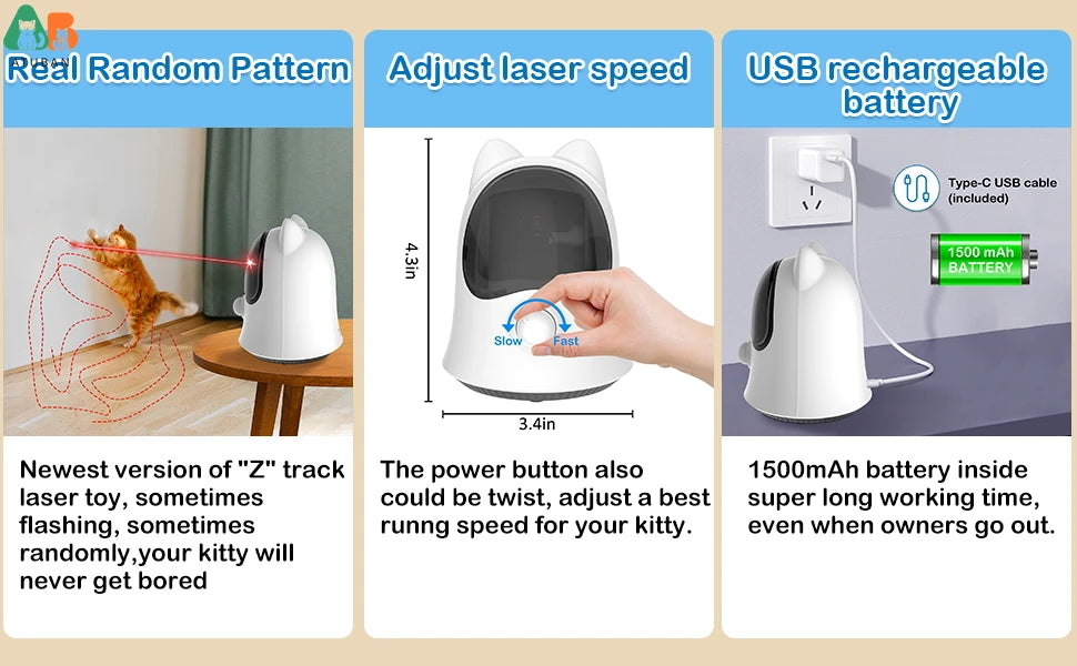 Brinquedo Interativo com Laser para Gatos - Diversão Garantida para Felinos