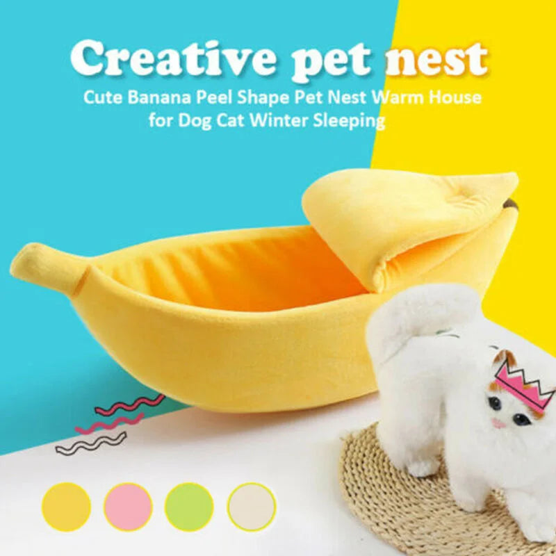 Cama para Pet em Forma de Banana – Conforto e Diversão para o Seu Pet