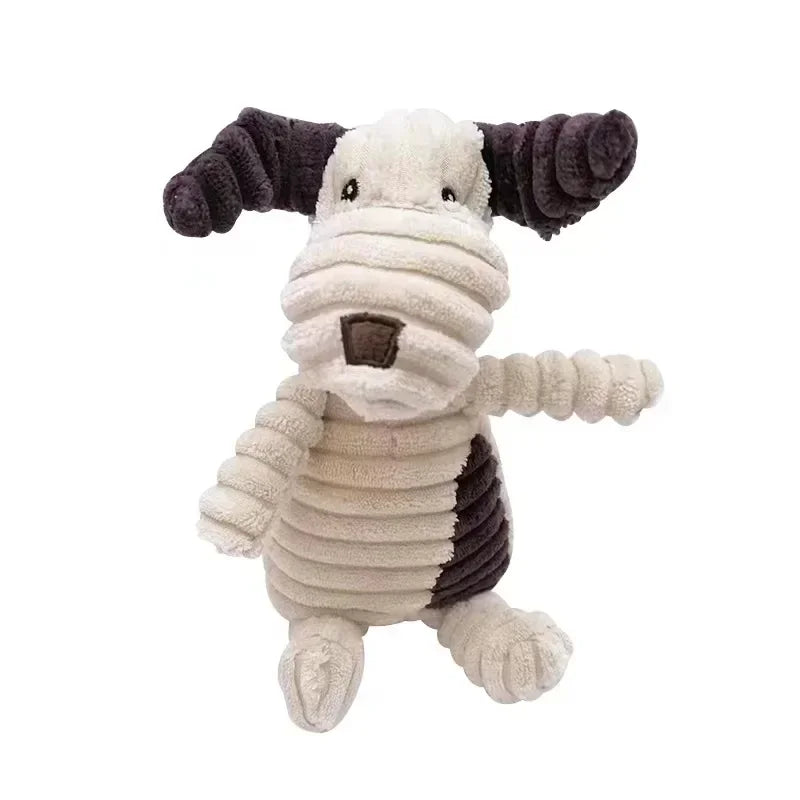 Brinquedo de Pelúcia para Cães - Forma de Animais, Resistente à Mordida e com Apito para Treino e Diversão