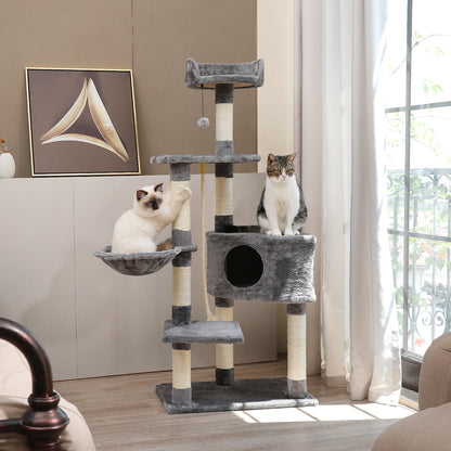 Árvore para Gatos com Arranhadores e Casinha — O Espaço Perfeito para Brincar e Relaxar!