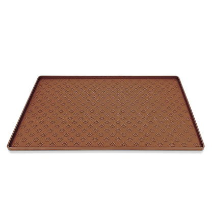 Alfombrilla de silicona impermeable para alimentación de mascotas, alfombrilla antideslizante para cuencos de perros, bandeja de comida para gatos