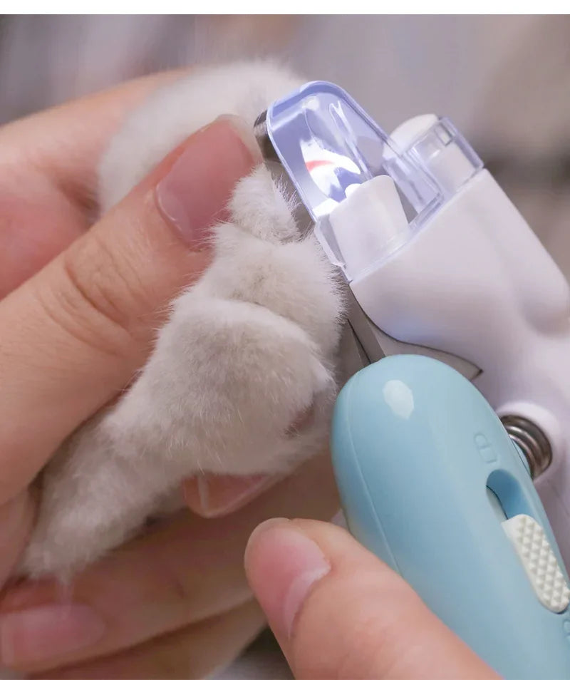 Corta Unhas Profissional para Animais com Luz LED - Precisão e Segurança para Cães, Gatos e Pequenos Animais