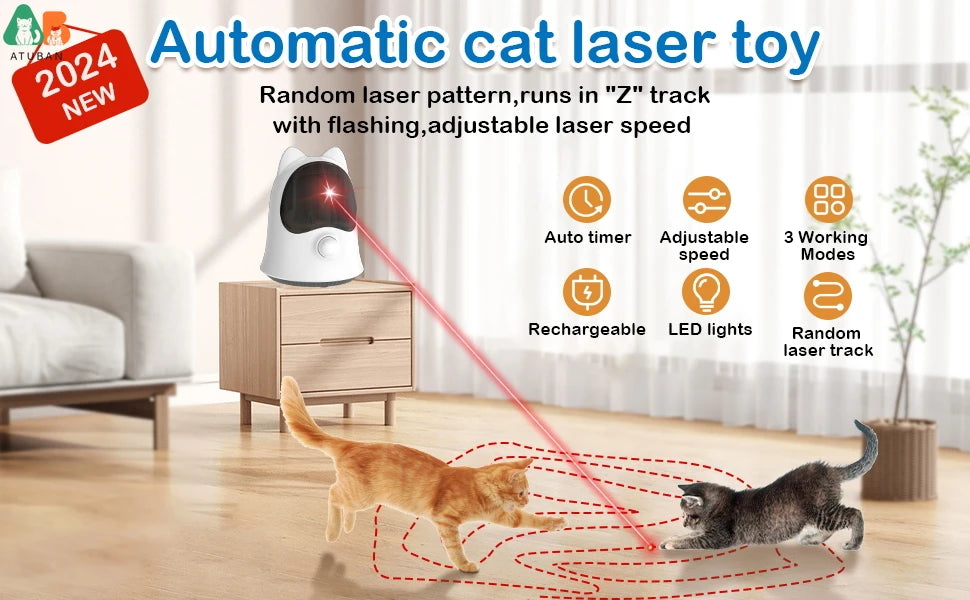 Brinquedo Interativo com Laser para Gatos - Diversão Garantida para Felinos