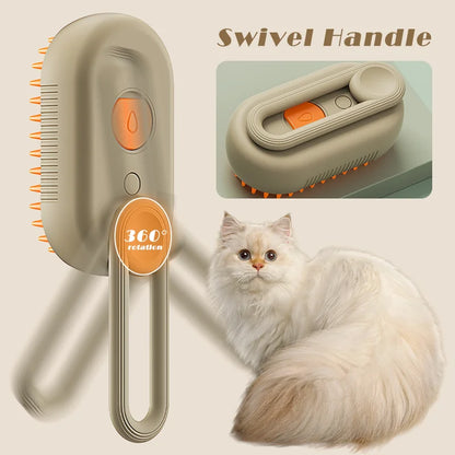 3-in-1 Electric Pet Grooming Brush, Hair Removal and Massage Tool for Dogs and Cats