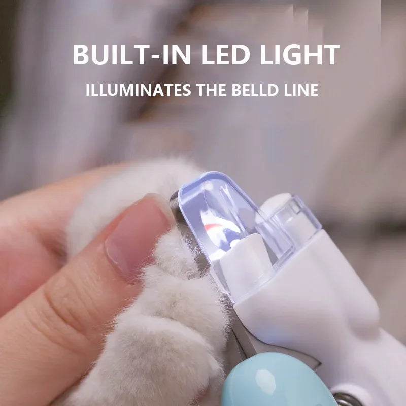 Corta Unhas Profissional para Animais com Luz LED - Precisão e Segurança para Cães, Gatos e Pequenos Animais