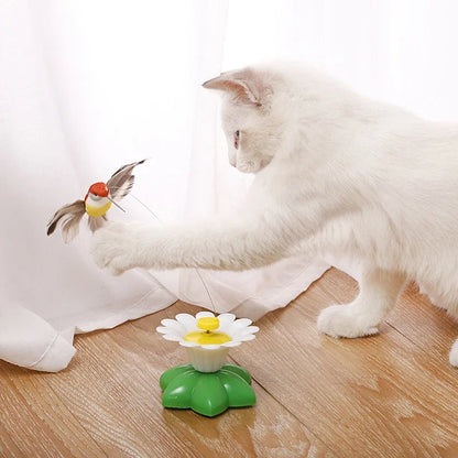 Brinquedo Interativo Elétrico para Gatos - Borboleta Rotativa Voadores para Horas de Diversão