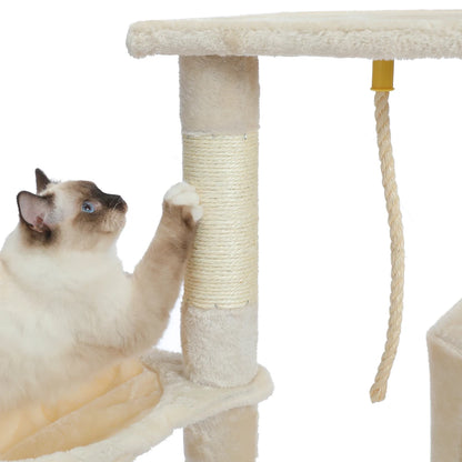 Árvore para Gatos com Arranhadores e Casinha — O Espaço Perfeito para Brincar e Relaxar!