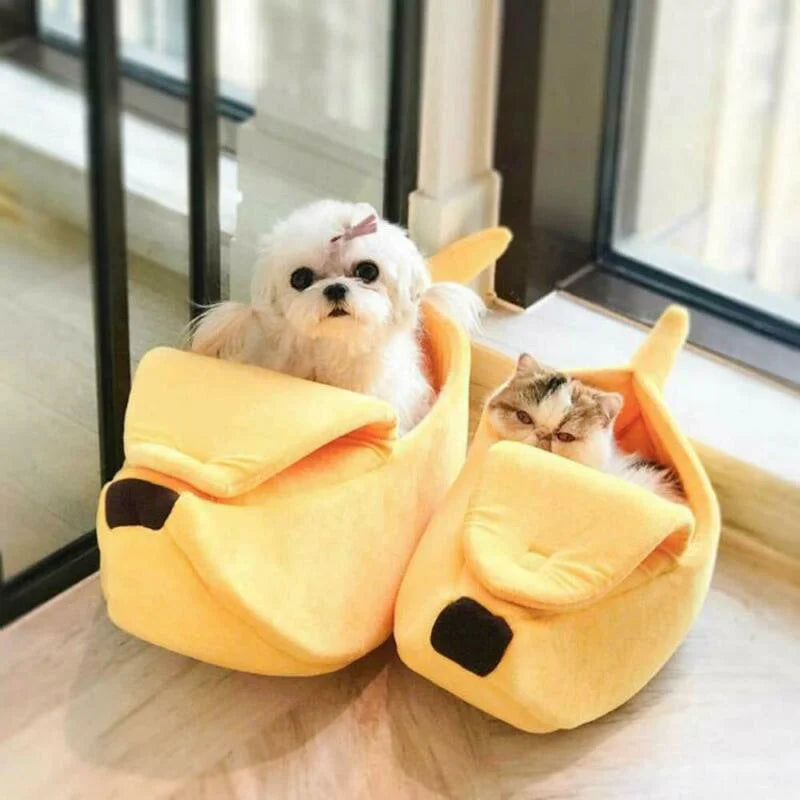 Cama para Pet em Forma de Banana – Conforto e Diversão para o Seu Pet